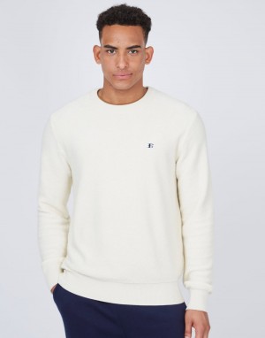 Ben Sherman B by Ben Sherman Textured Knitwear White | DUBPRC-581