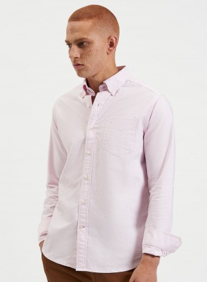 Ben Sherman Brighton Oxford Organic Shirts Pink | ZPYNAX-045