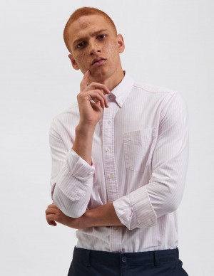 Ben Sherman Brighton Oxford Shirts Pink Stripes | JQVCLI-709