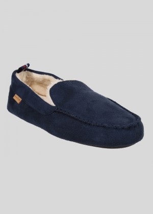 Ben Sherman Casa Cartegena Moccasin Slipper Navy | BYTOLD-615