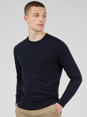 Ben Sherman Signature Crewneck Knitwear Navy | WIUCYL-402