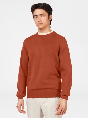 Ben Sherman Signature Crewneck Knitwear Orange | KIZMSL-130