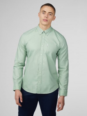 Ben Sherman Signature Oxford Shirts Green | CVDEXS-734