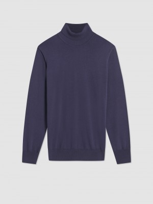 Ben Sherman Signature Roll Neck Knitwear Purple | QBYGEF-420