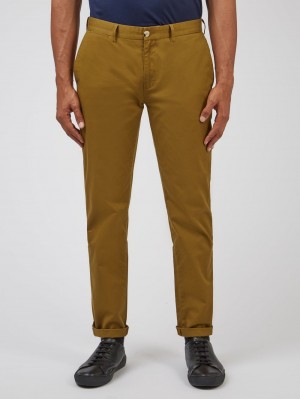 Ben Sherman Signature Slim Stretch Chino Pants Brown | GRHENT-938