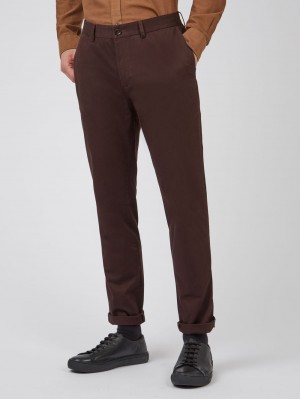 Ben Sherman Signature Slim Stretch Chino Pants Red | PMRSKD-972