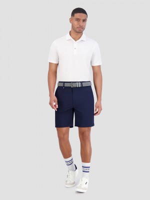 Ben Sherman Solid Air Pique Sports Fit Polo Shirts White | XYFQHK-931