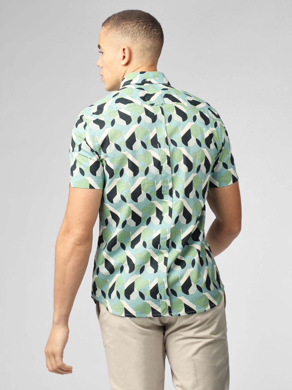 Ben Sherman Art Deco Shirts Green | ZVKBUN-346