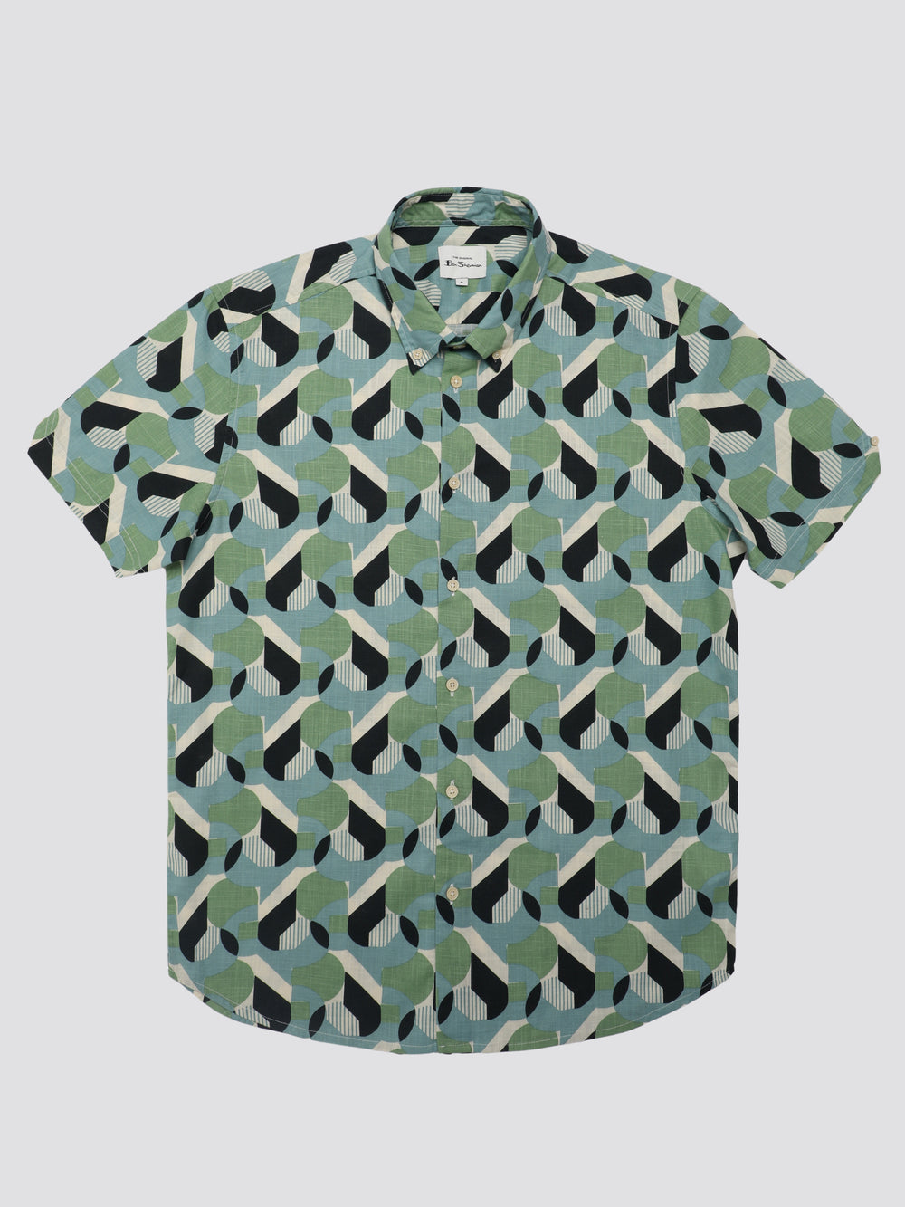 Ben Sherman Art Deco Shirts Green | ZVKBUN-346