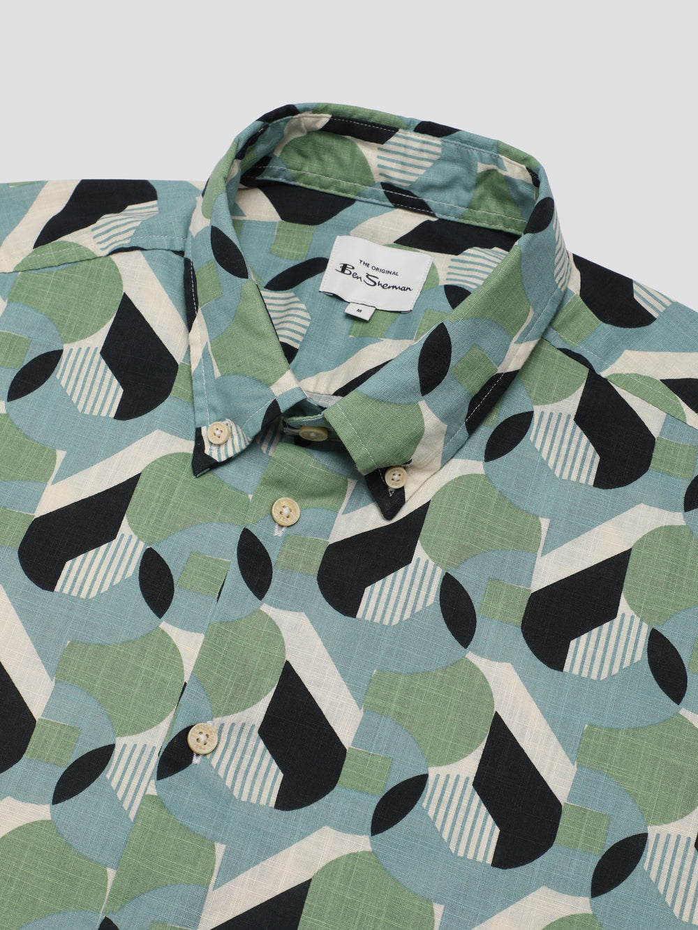 Ben Sherman Art Deco Shirts Green | ZVKBUN-346