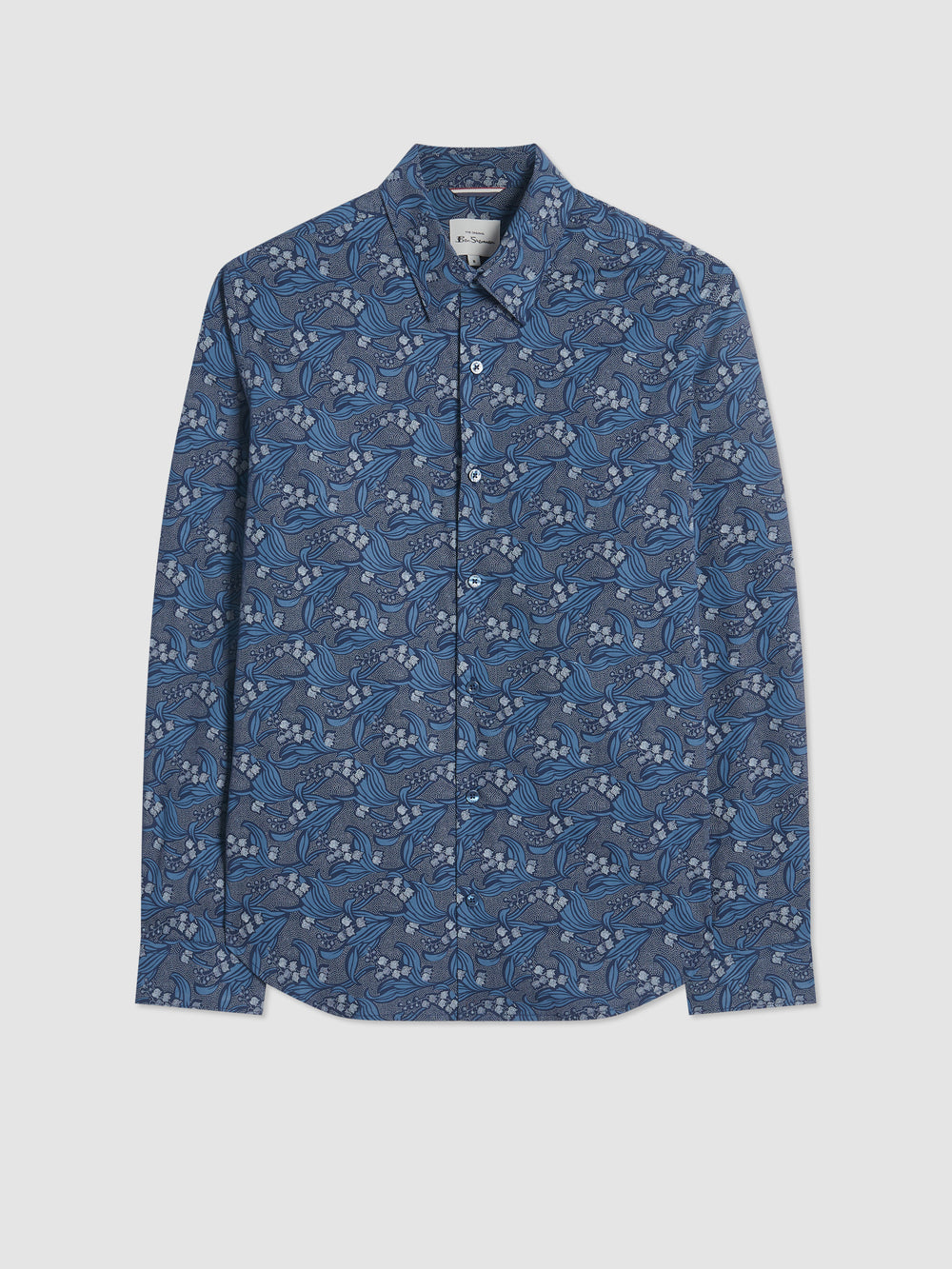 Ben Sherman Art Nouveau Floral Shirts Navy | AGYNTH-523