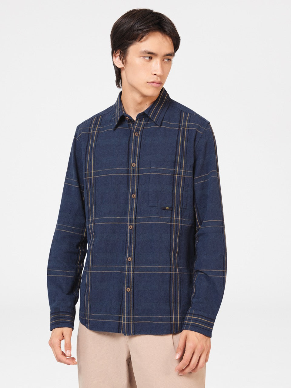 Ben Sherman B by Ben Sherman Indigo Check Shirts Indigo | OTWVKP-214