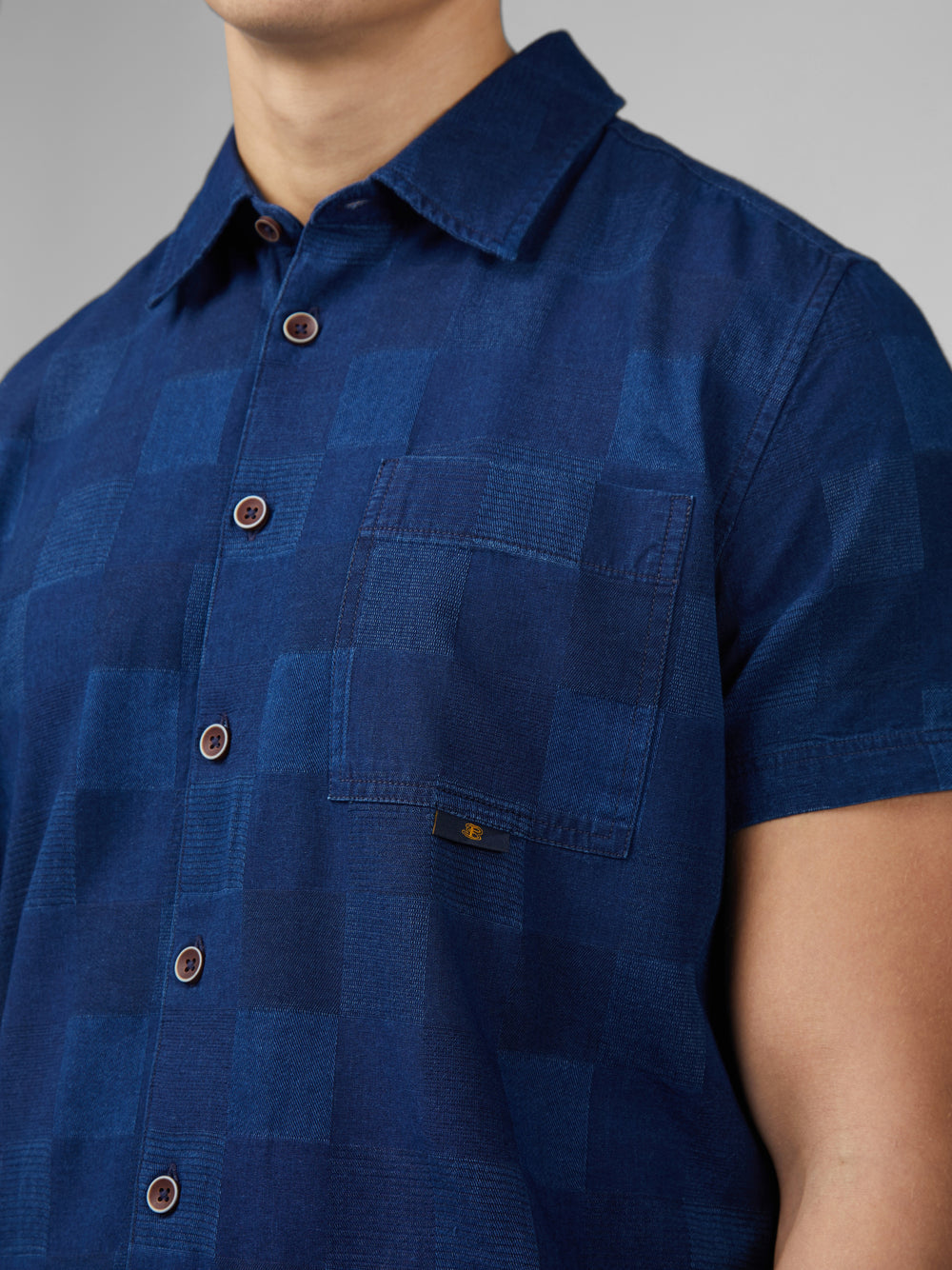 Ben Sherman B by Ben Sherman Indigo Check Shirts Navy | GKJLPQ-132