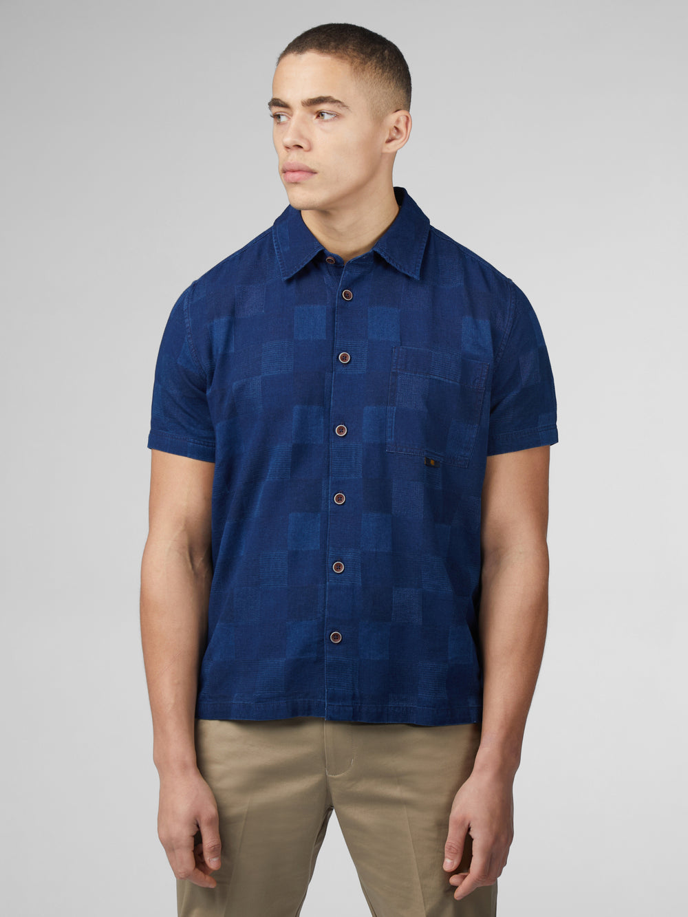 Ben Sherman B by Ben Sherman Indigo Check Shirts Navy | GKJLPQ-132