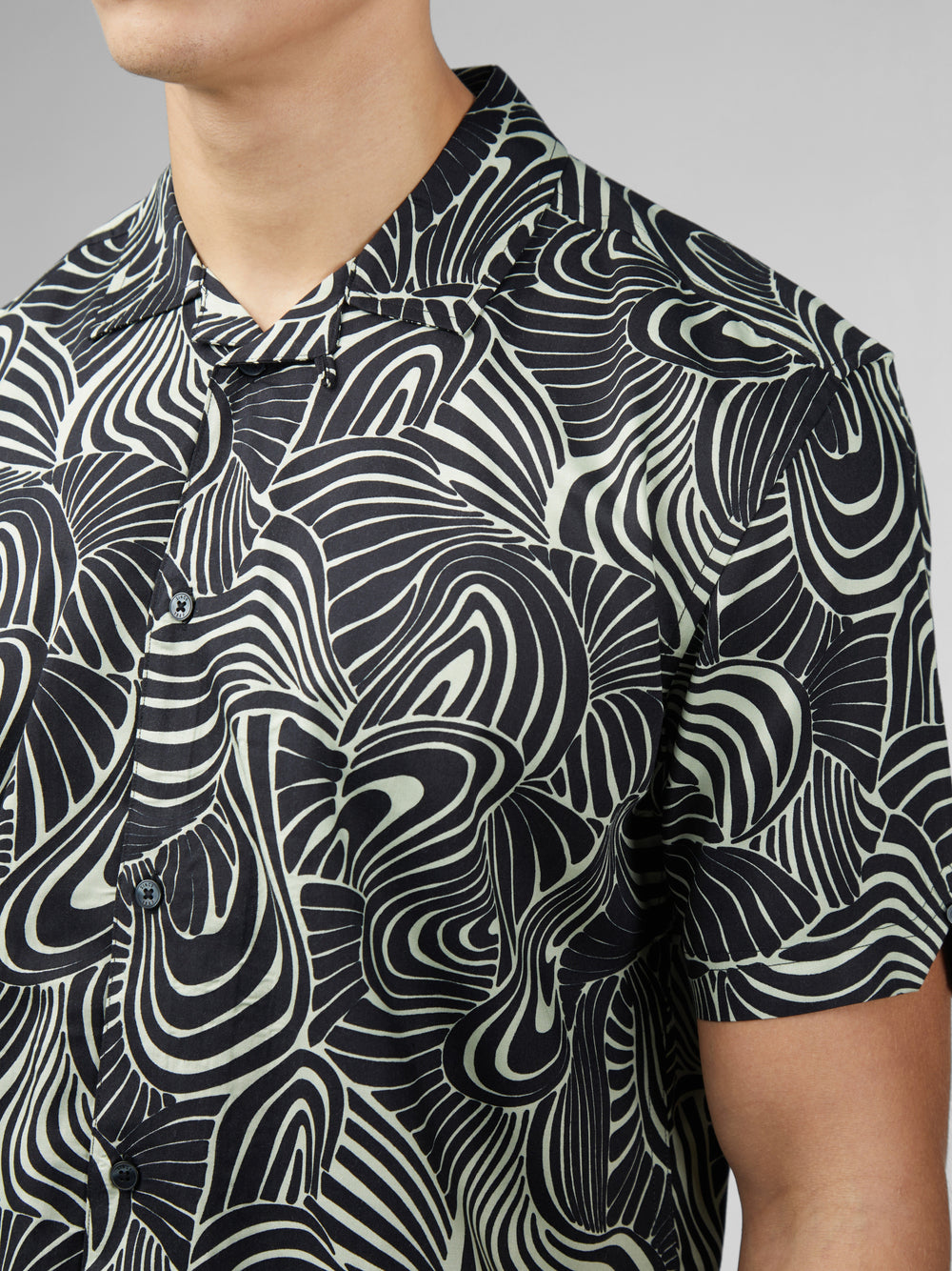 Ben Sherman B by Ben Sherman Psychedelic Swirl Print Shirts Mint | TKQOJG-175