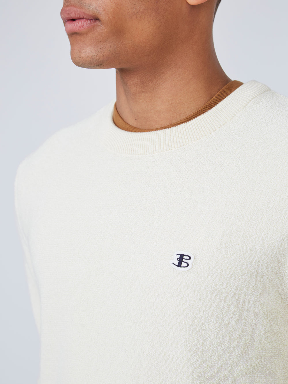 Ben Sherman B by Ben Sherman Textured Knitwear White | DUBPRC-581