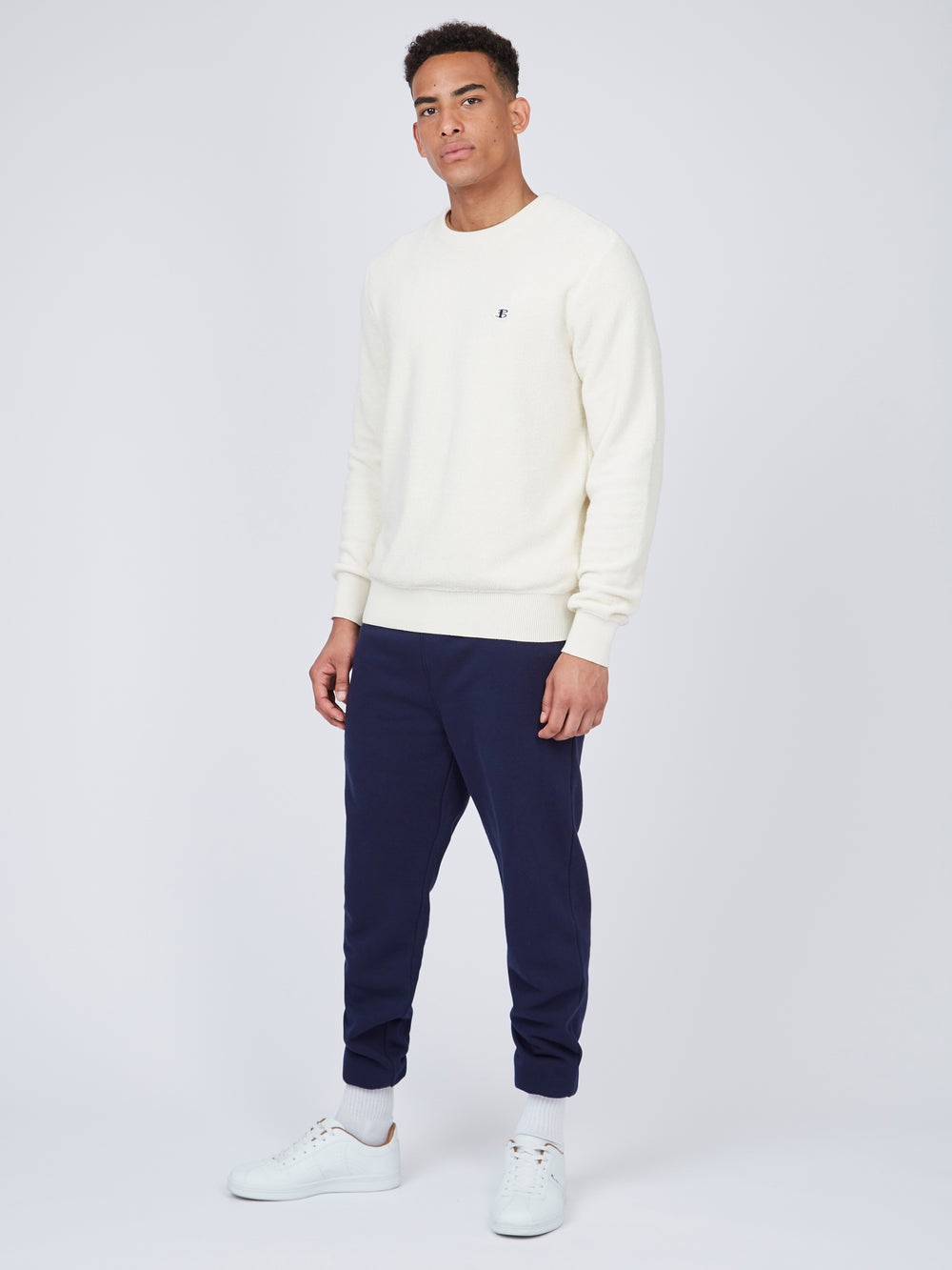 Ben Sherman B by Ben Sherman Textured Knitwear White | DUBPRC-581