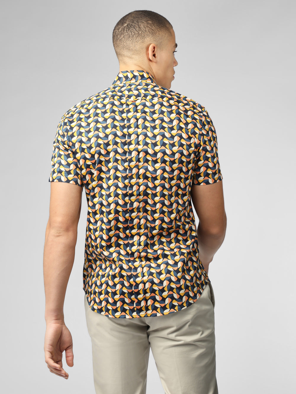 Ben Sherman Bahaus Geo Shirts Yellow | TJULSV-057