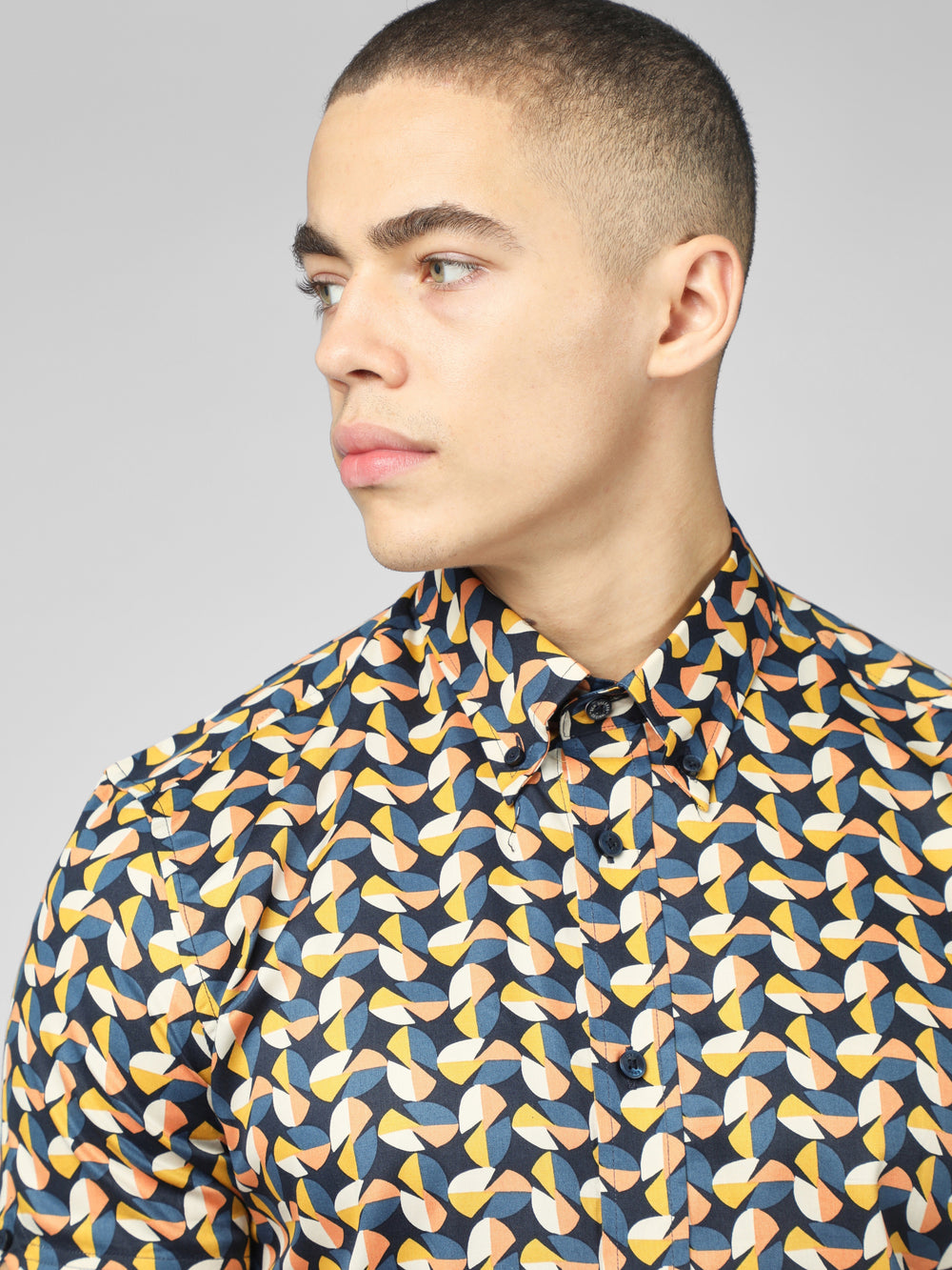 Ben Sherman Bahaus Geo Shirts Yellow | TJULSV-057