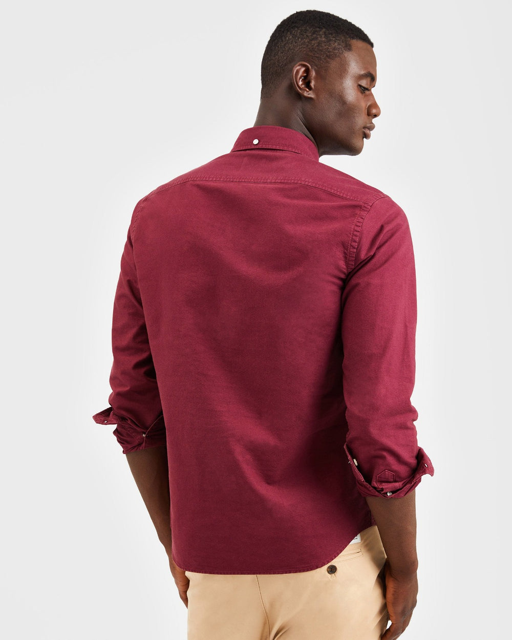 Ben Sherman Beatnik Oxford Garment Dye Shirts Burgundy | ZTWFDA-329