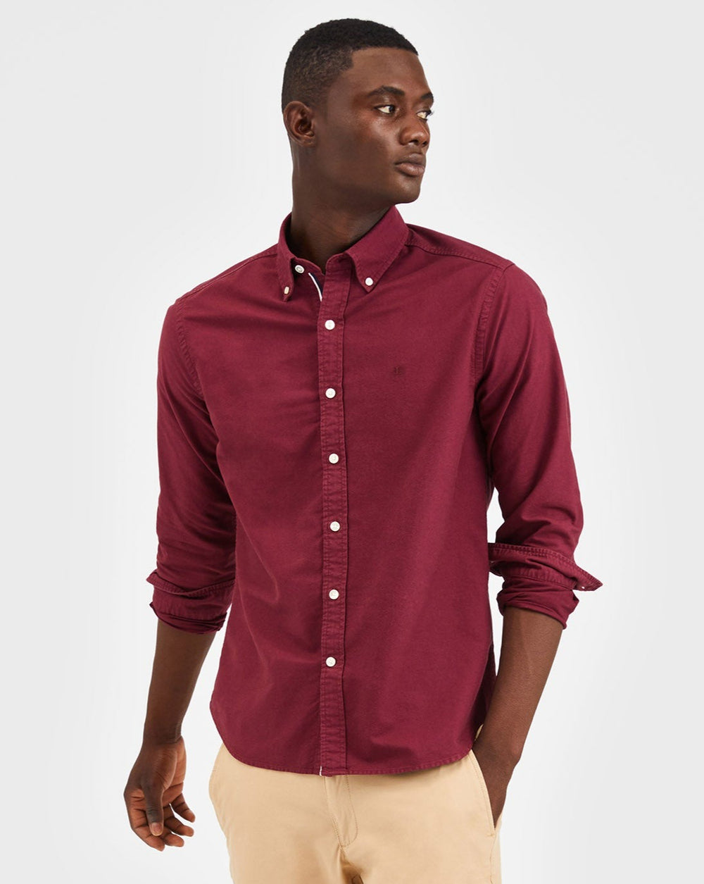 Ben Sherman Beatnik Oxford Garment Dye Shirts Burgundy | ZTWFDA-329