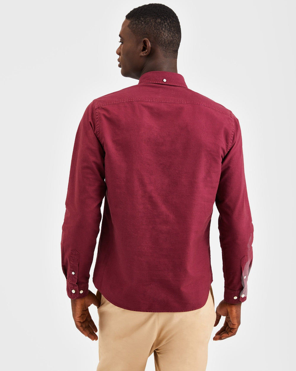 Ben Sherman Beatnik Oxford Garment Dye Shirts Burgundy | ZTWFDA-329