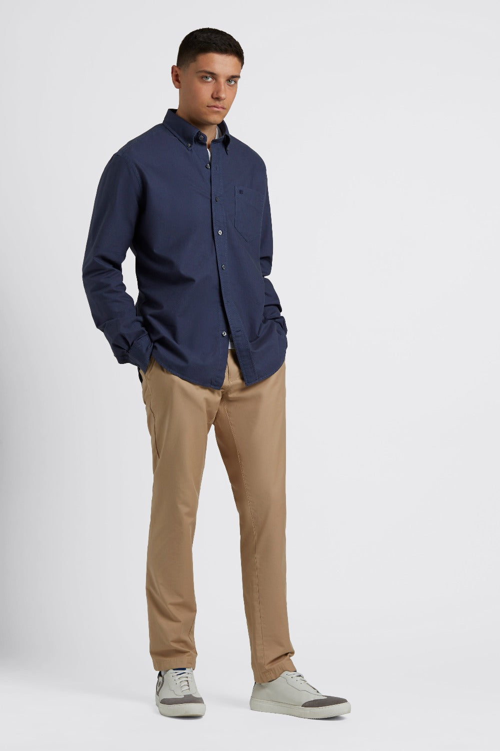 Ben Sherman Beatnik Oxford Garment Dye Shirts Indigo | LFKHCQ-718