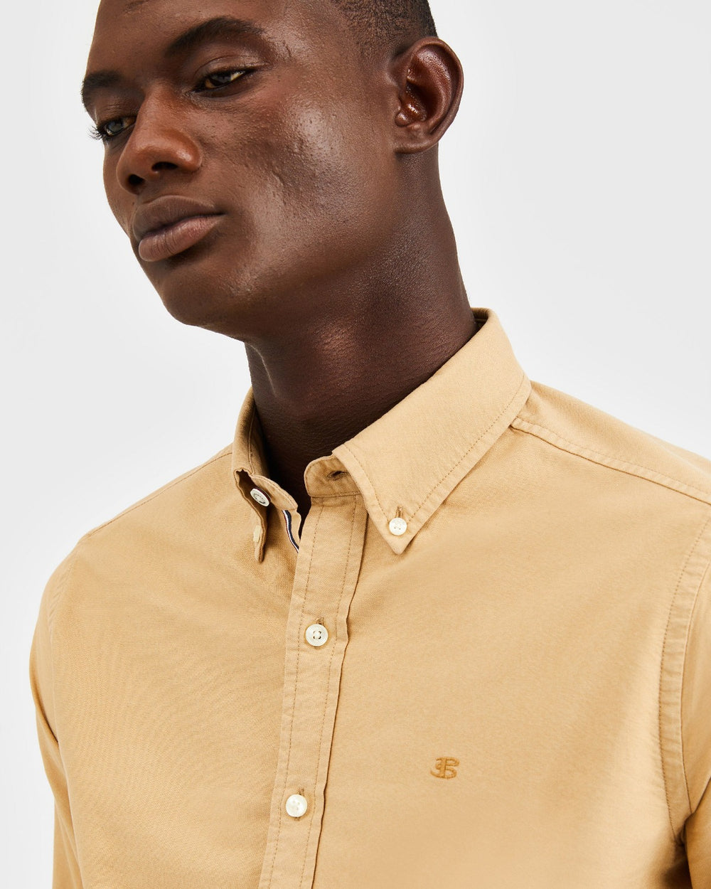 Ben Sherman Beatnik Oxford Garment Dye Shirts Khaki | QLCKNS-160