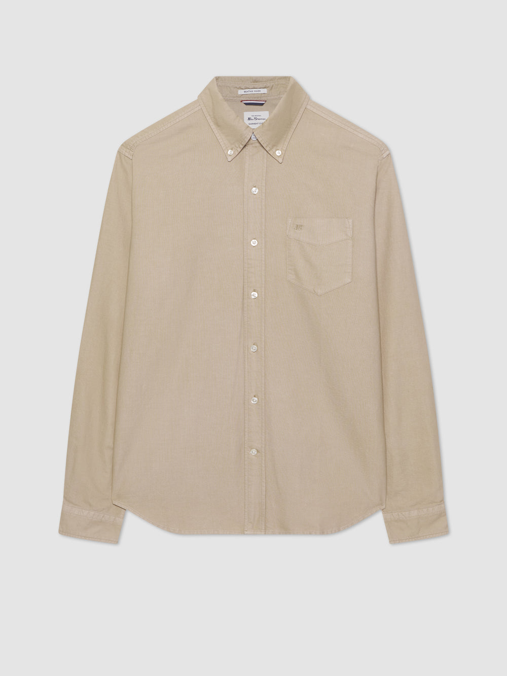 Ben Sherman Beatnik Oxford Garment Dye Shirts Grey | BVNOLP-867