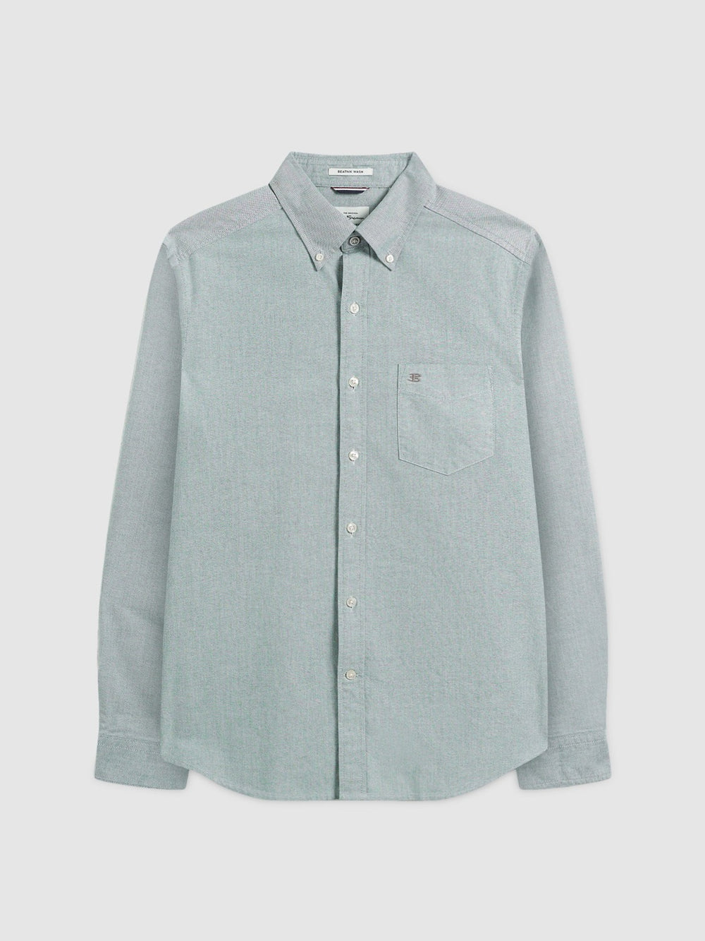 Ben Sherman Beatnik Wash Long-Sleeve Shirts Green | UJTQNI-835