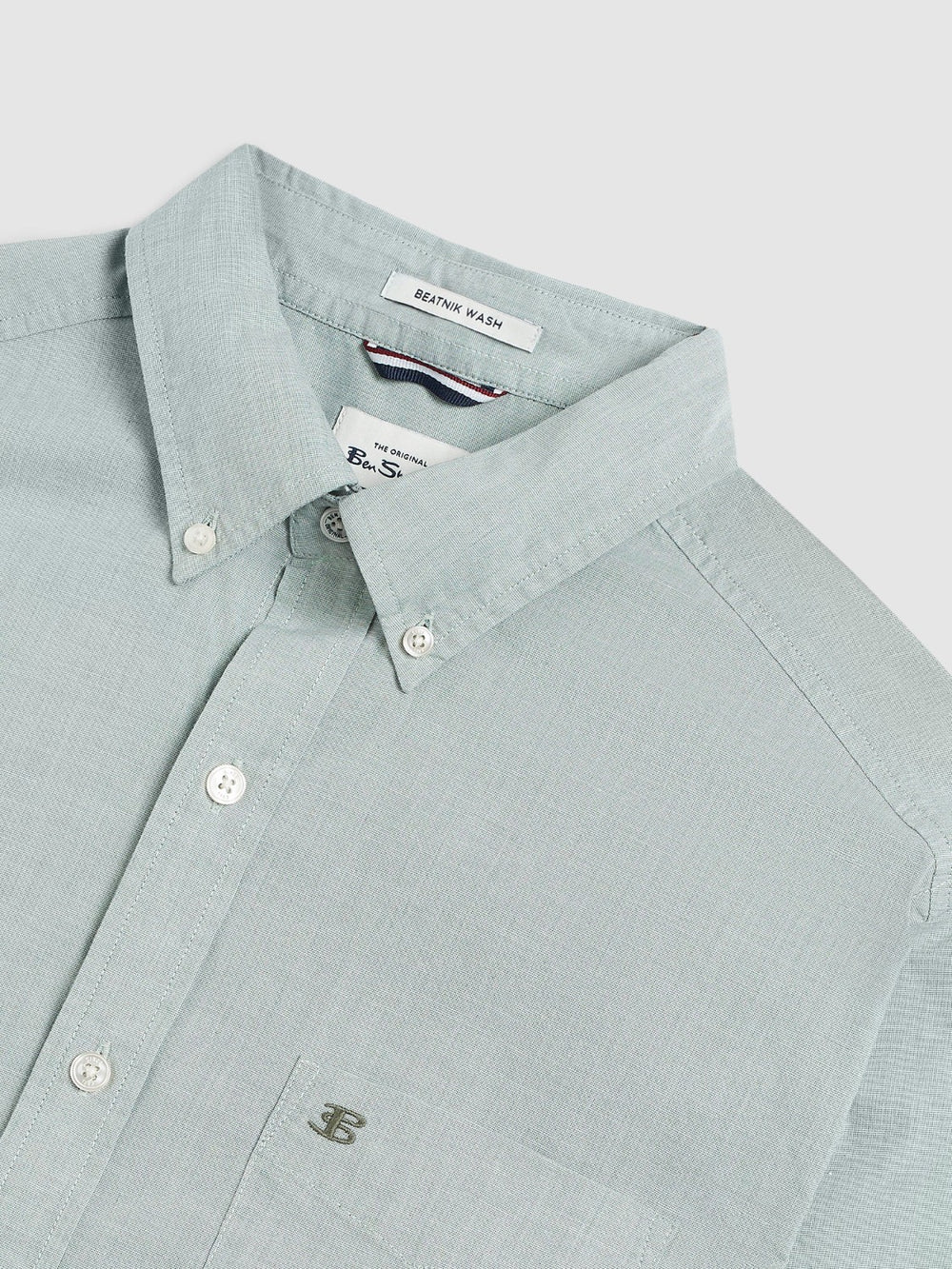 Ben Sherman Beatnik Wash Long-Sleeve Shirts Green | UJTQNI-835