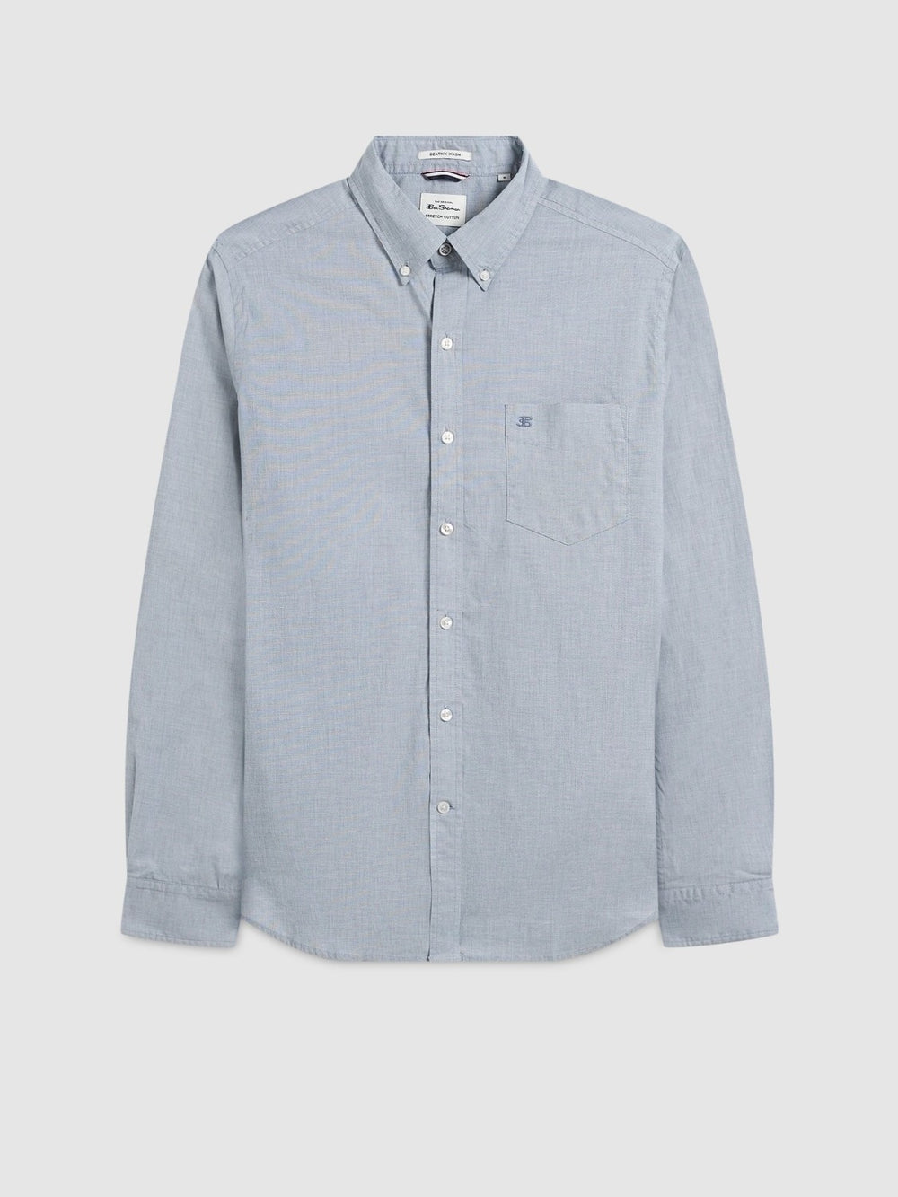 Ben Sherman Beatnik Wash Long-Sleeve Shirts Navy | PXRMYU-642