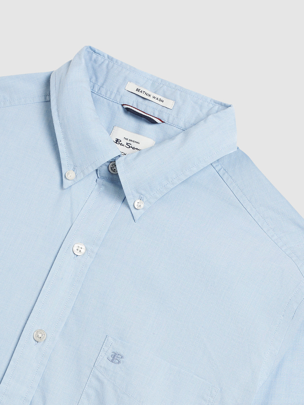 Ben Sherman Beatnik Wash Long-Sleeve Shirts Blue | UQFWTC-872