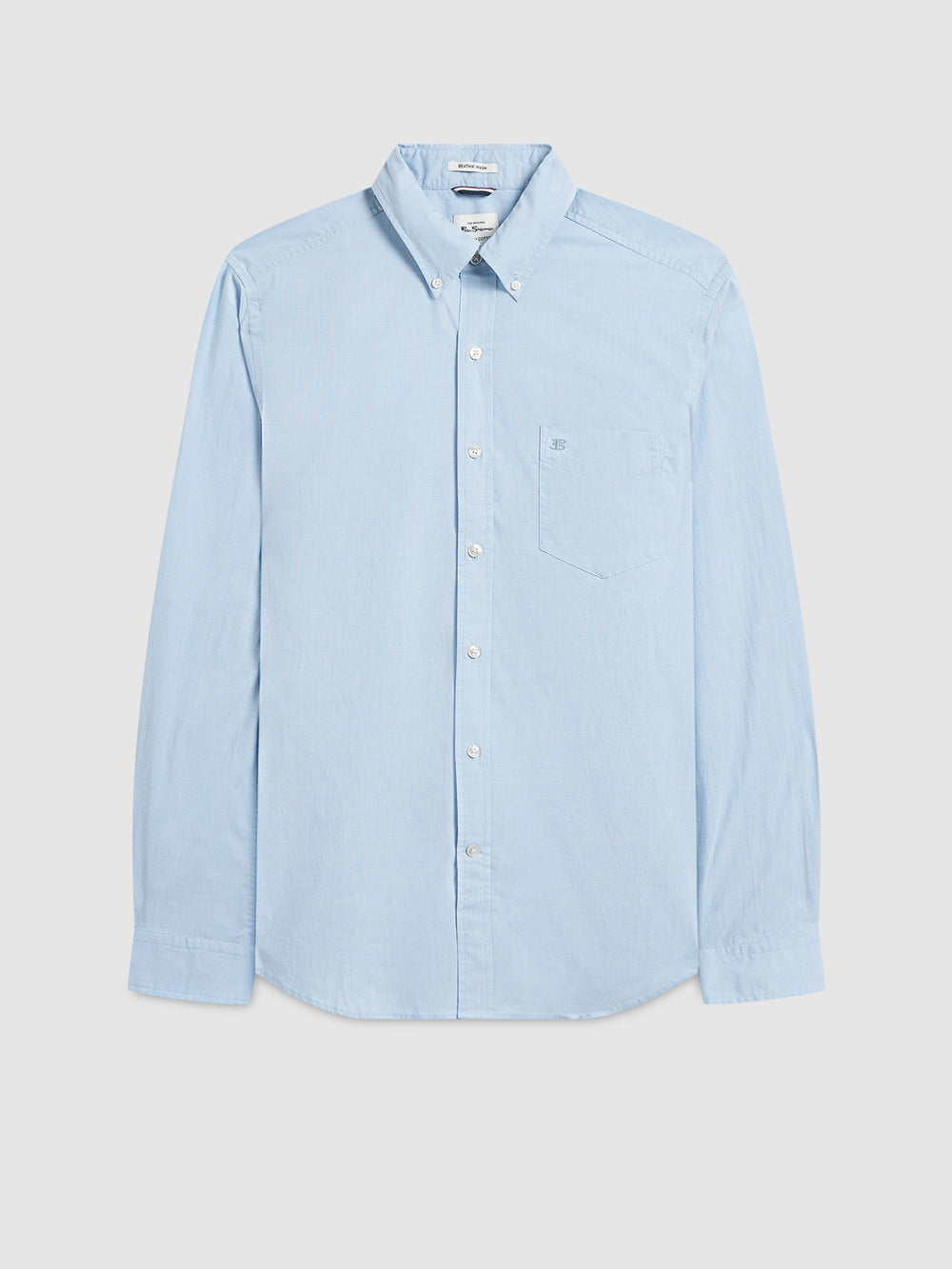 Ben Sherman Beatnik Wash Long-Sleeve Shirts Blue | UQFWTC-872