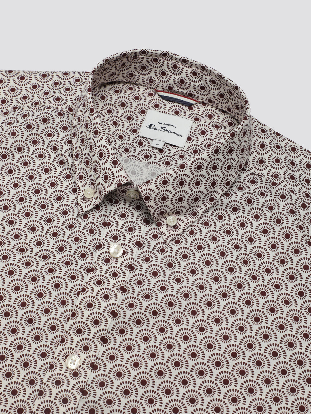 Ben Sherman Block Geo Shirts Dark Red | RGKOHL-340