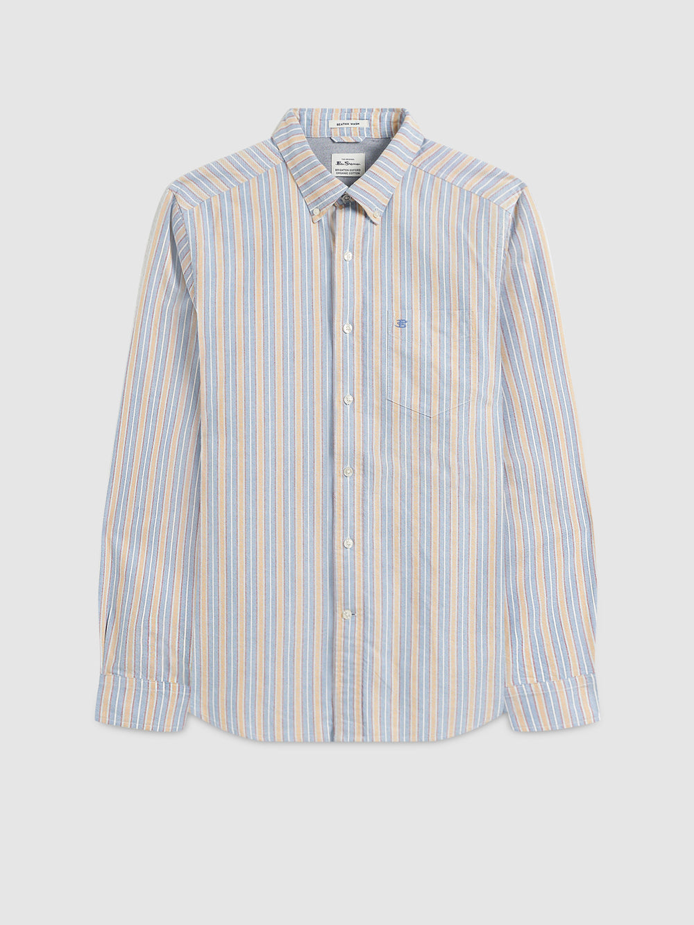 Ben Sherman Brighton Oxford Organic Shirts Blue Multicolor | TLIDSW-239