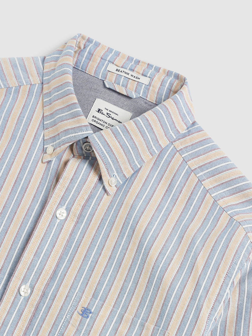 Ben Sherman Brighton Oxford Organic Shirts Blue Multicolor | TLIDSW-239