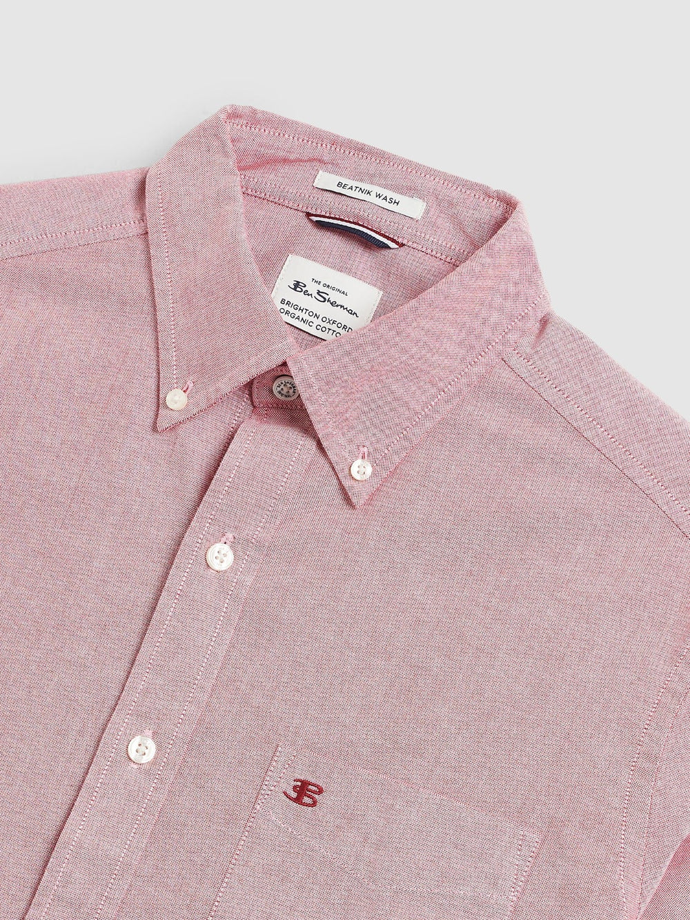 Ben Sherman Brighton Oxford Organic Shirts Light Red | ASCDVM-283