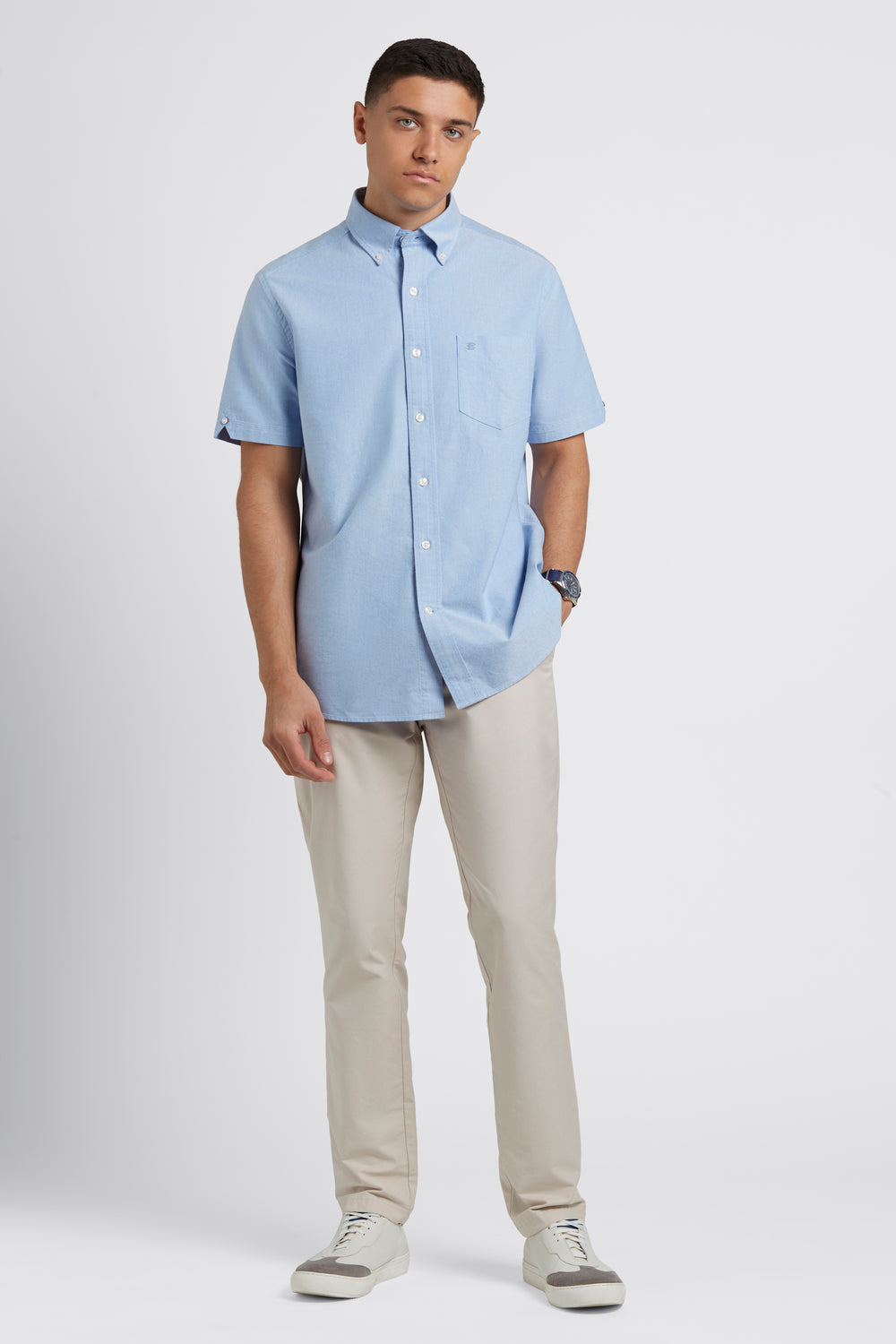 Ben Sherman Brighton Oxford Organic Shirts Blue | UXAEMO-586