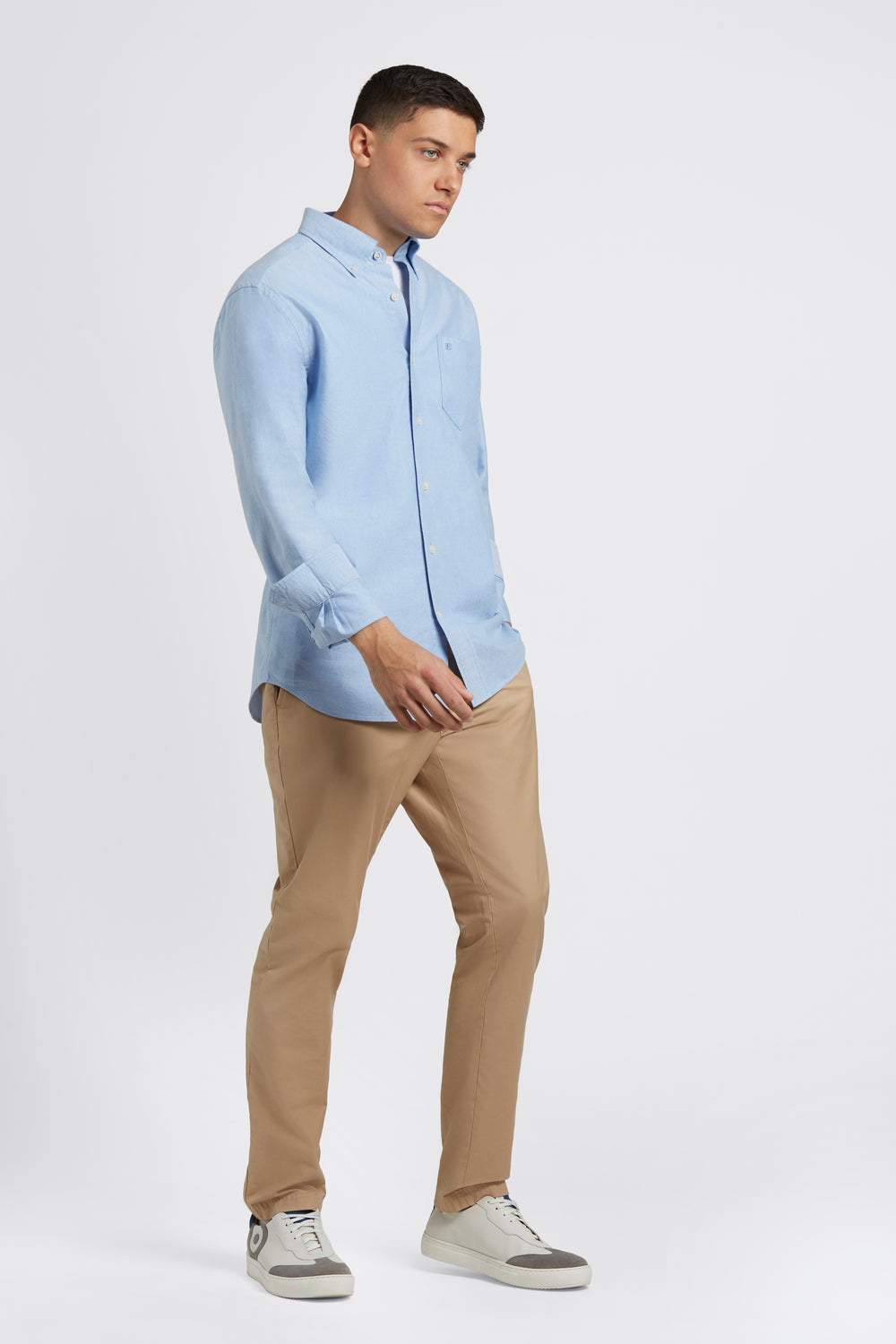 Ben Sherman Brighton Oxford Organic Shirts Blue | MPXVGR-930