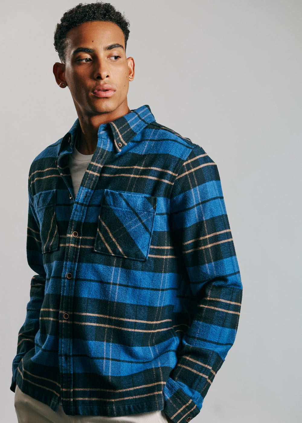 Ben Sherman Brushed Ivy Check Shirts Blue | JRGAQT-458