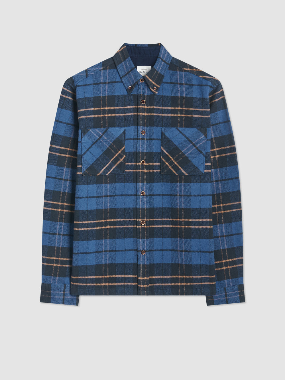 Ben Sherman Brushed Ivy Check Shirts Blue | JRGAQT-458