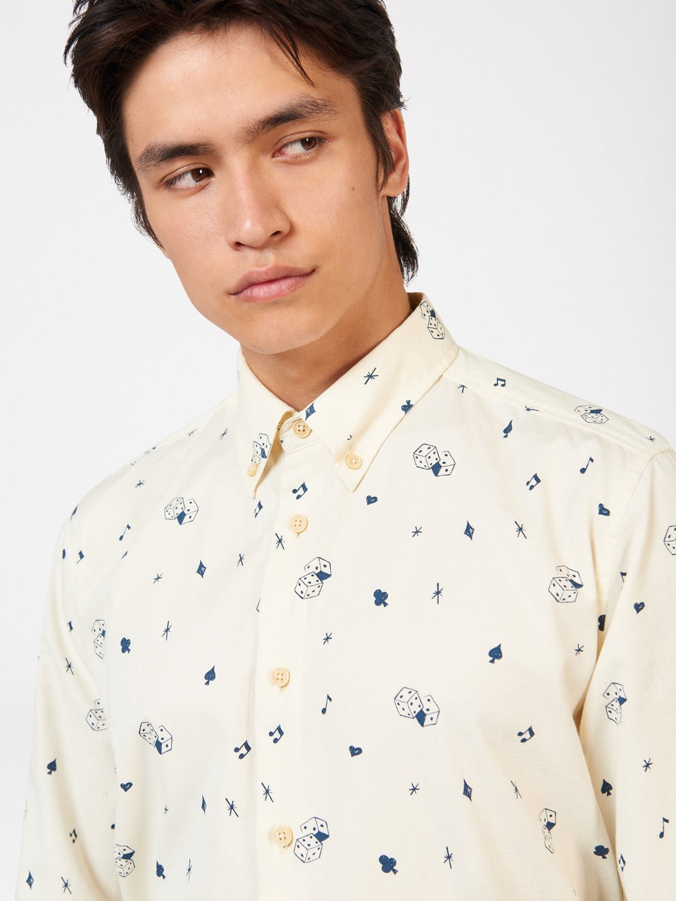 Ben Sherman Conversational Icon Shirts White | OJELZA-108