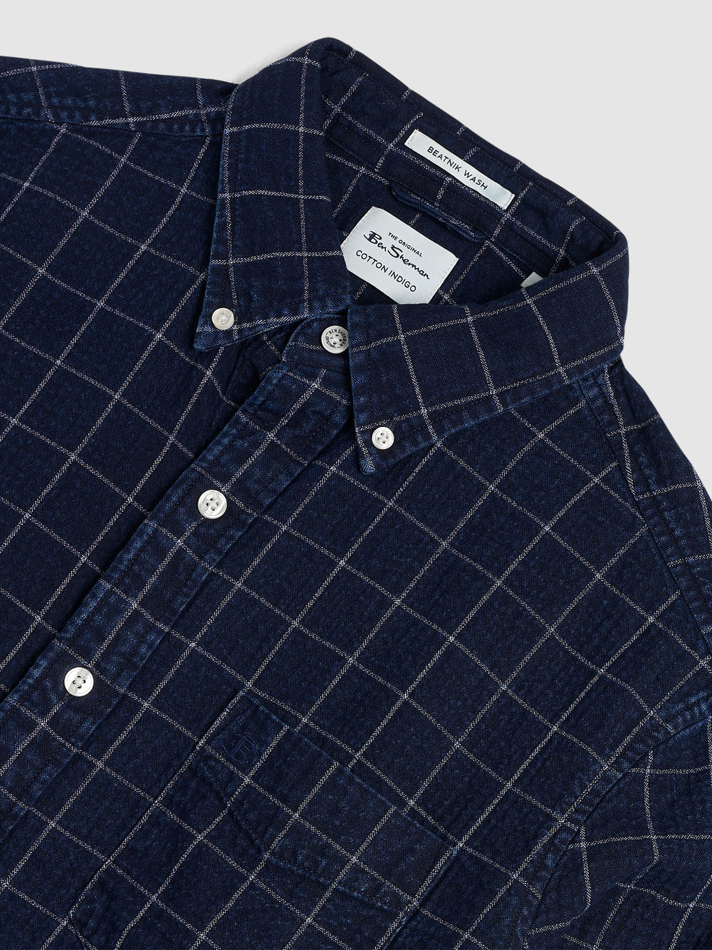 Ben Sherman Dalston Blues Beatnik Shirts Indigo | MPGAWE-231