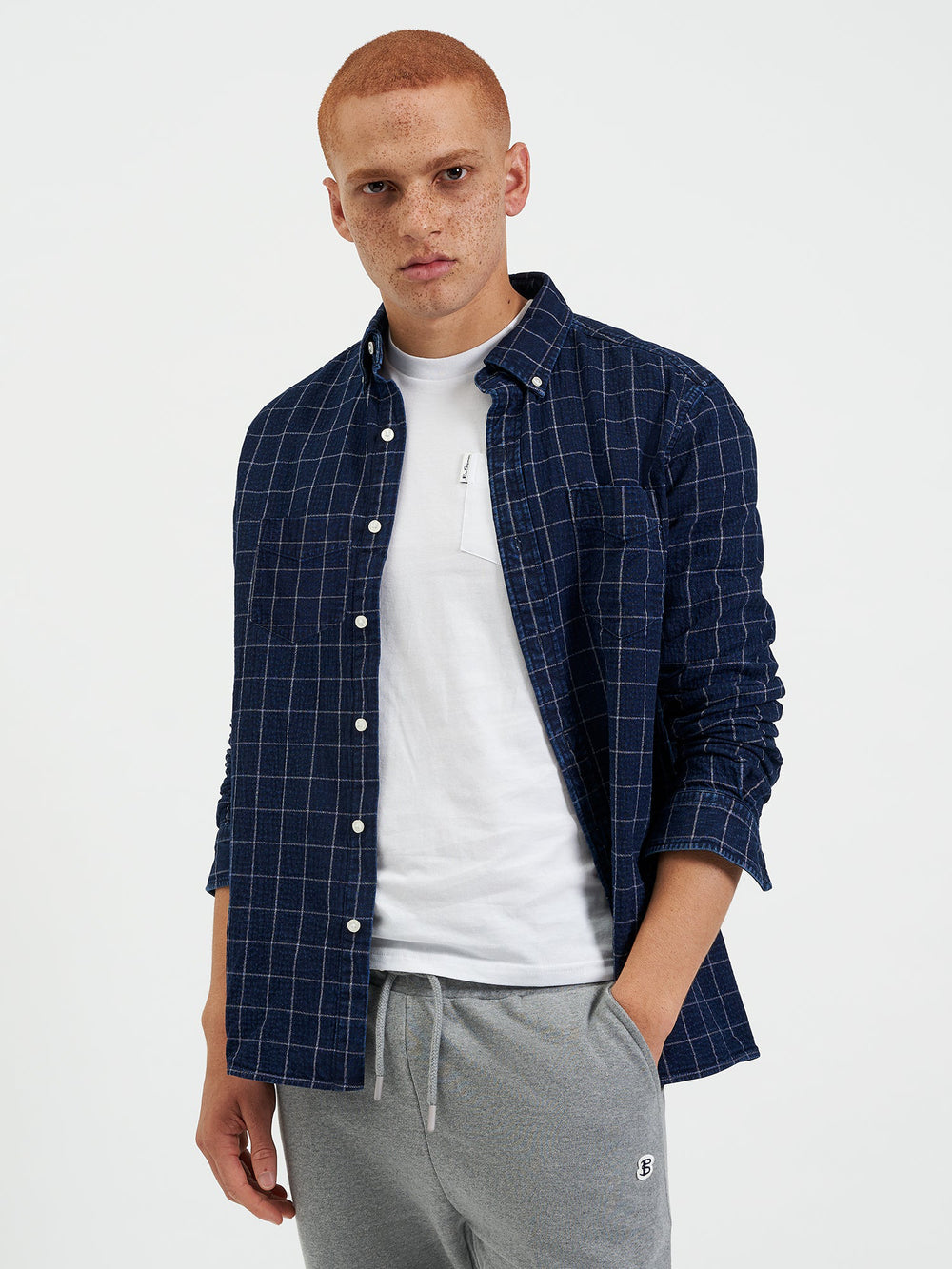 Ben Sherman Dalston Blues Beatnik Shirts Indigo | MPGAWE-231