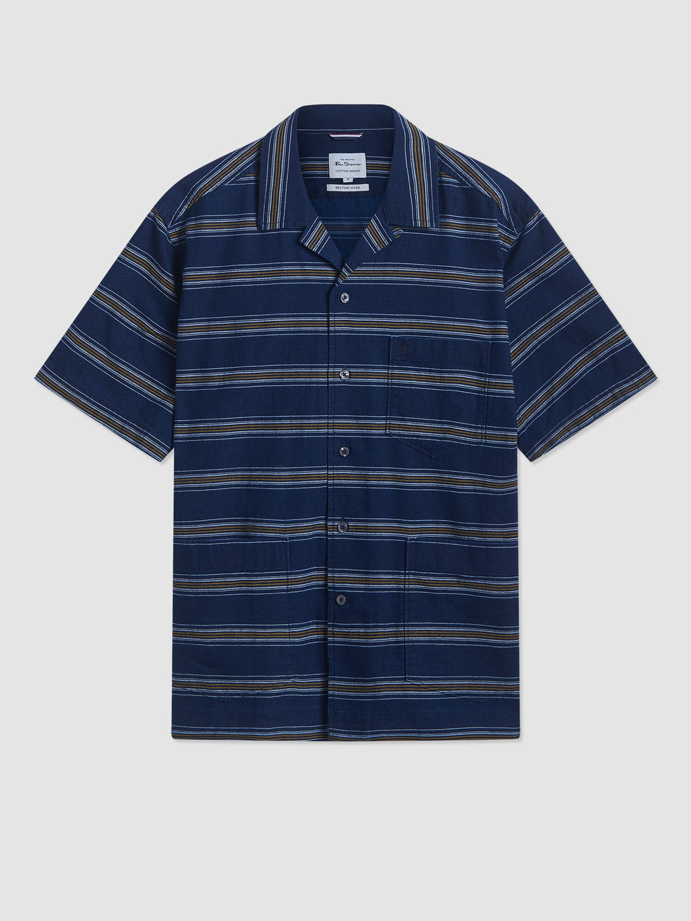 Ben Sherman Dalston Blues Lightweight Stripe Shirts Indigo | FONZCB-756