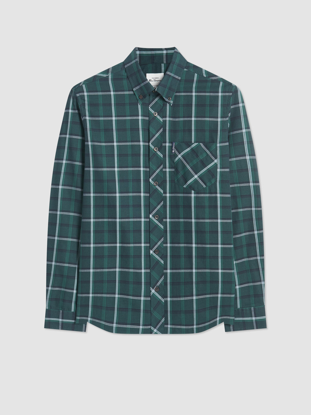 Ben Sherman Grid Check Shirts Green | BDKHTC-492