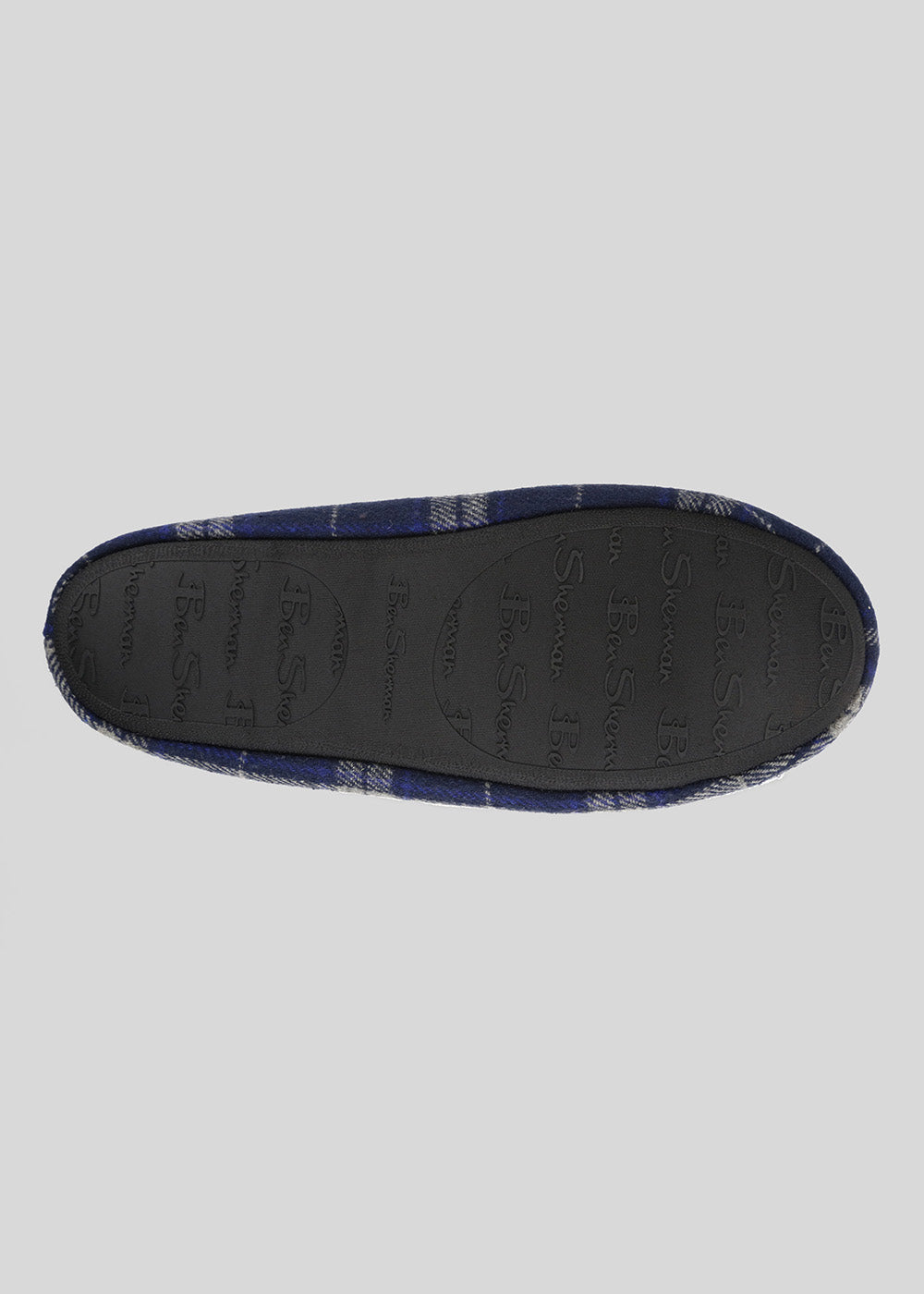 Ben Sherman Gritti Palace Check Moccasin Slipper Navy | MDNXZO-301