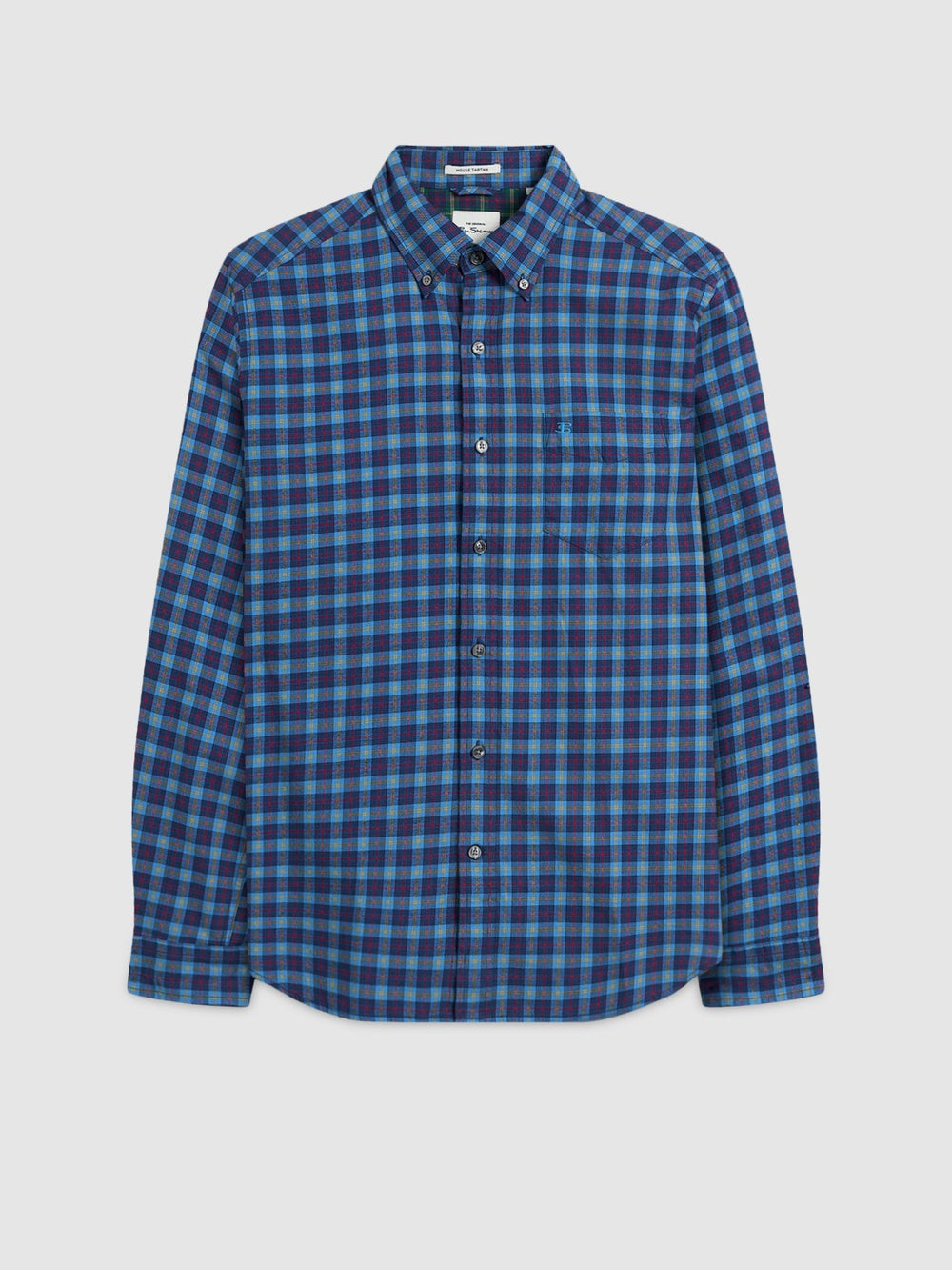 Ben Sherman House Tartan Twill Shirts Navy | ODUXTM-563