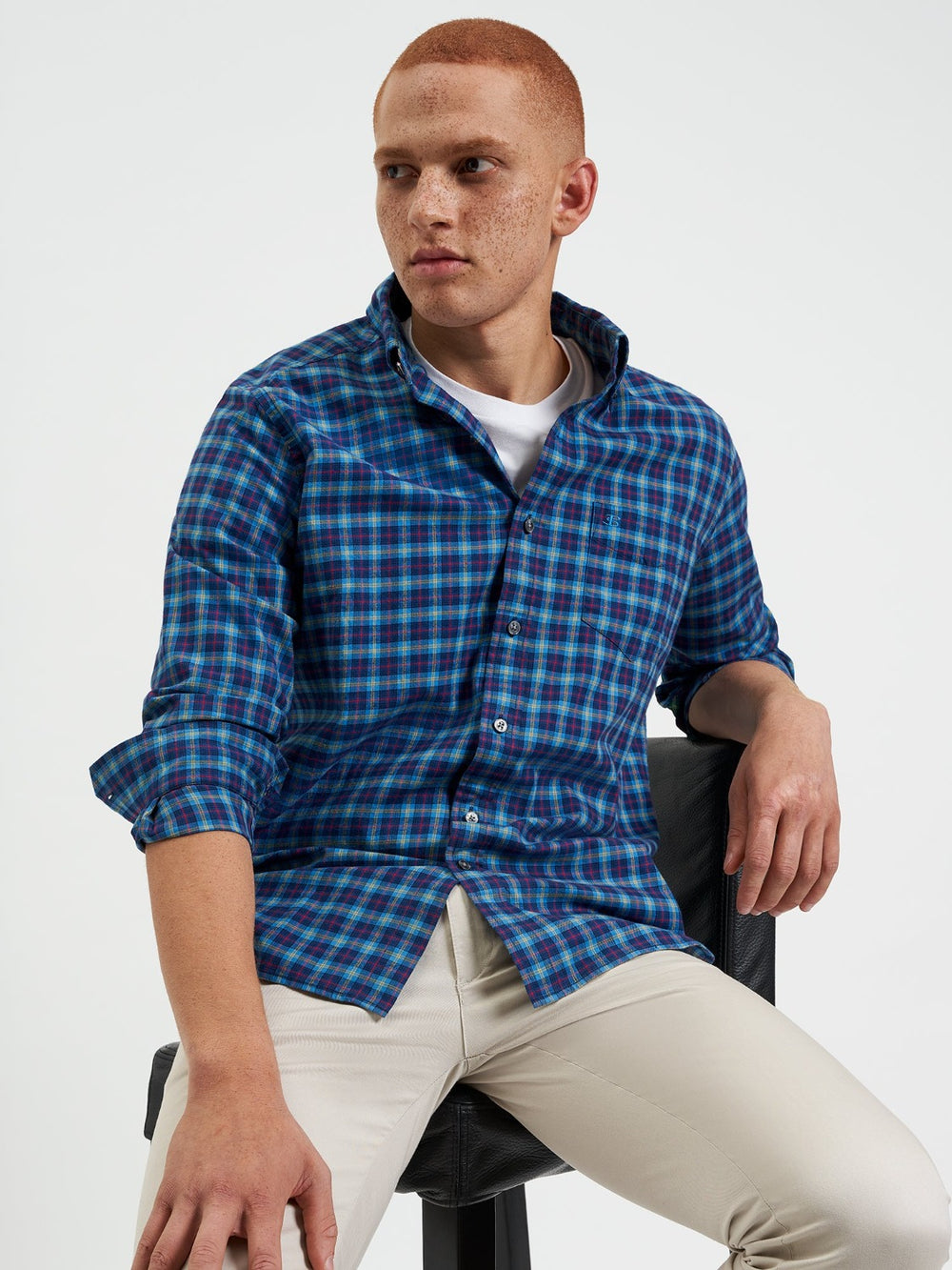 Ben Sherman House Tartan Twill Shirts Navy | ODUXTM-563